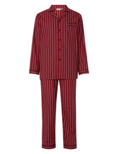 Load image into Gallery viewer, Walker Reid Mens Woven Stripe 100% Cotton Pyjamas - XXL