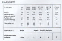 Load image into Gallery viewer, Wendy Women’s Double Knitting Pattern – Cable Knit Sweater (7021)