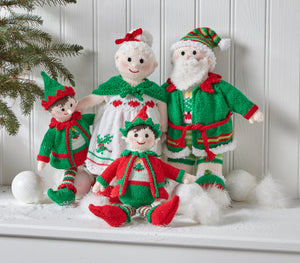 King Cole Christmas knits book 11 - Santa, Mrs Clause & Elf family