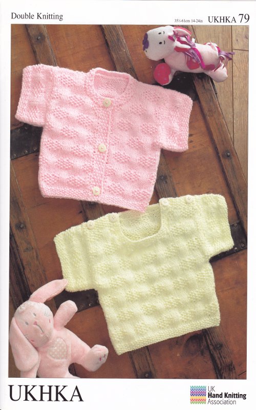 Double Knitting Pattern - UKHKA 79 Baby Cardigan & Jumper