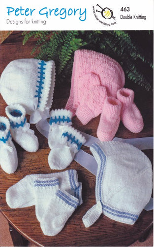 Peter Gregory DK Double Knitting Pattern - 463 Baby Accessories