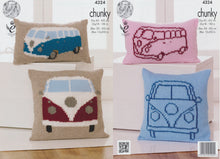 Load image into Gallery viewer, King Cole Home Accessories Chunky Knitting Pattern - Camper Van Cushions 4324