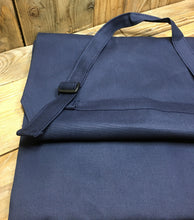 Load image into Gallery viewer, https://images.esellerpro.com/2278/I/191/278/cotton-drill-bib-apron-navy-close-up.jpeg