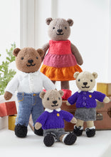 Load image into Gallery viewer, King Cole Little Bears Knitting Book 1 – Stuffed Bear Family with Outfits