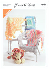 Load image into Gallery viewer, James Brett Double Knit Crochet Pattern - Baby Blankets (JB408)