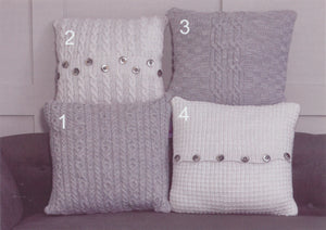 James Brett DK Knitting Pattern - Cushion Covers (JB790)