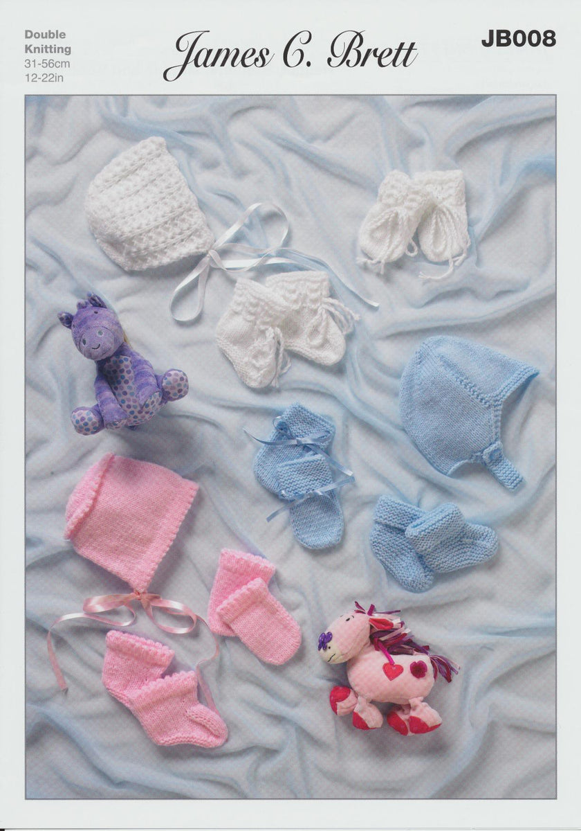 James Brett DK Knitting Pattern - JB008 Baby Accessories – Classic Home ...