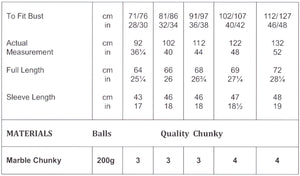 James Brett Chunky Knitting Pattern - JB462 Ladies Jacket