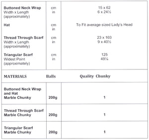 James Brett Chunky Knitting Pattern - JB461 Ladies Neck Wrap & Scarves