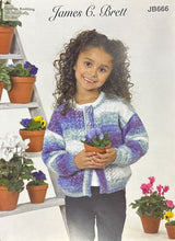 Load image into Gallery viewer, James Brett Double Knit Pattern – Child’s Cardigan (JB666)