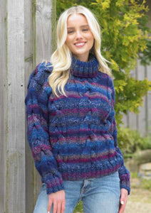 James Brett Chunky Knitting Pattern - Ladies Sweater and Cardigan (JB841)