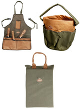 Load image into Gallery viewer, https://images.esellerpro.com/2278/I/146/381/khaki-green-brown-gardening-set-bucket-bag-garden-apron-kneeling-pad-new.jpg