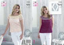 Load image into Gallery viewer, King Cole 4 Ply Crochet Pattern - Ladies Tops (5144)