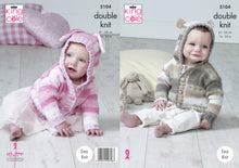 Load image into Gallery viewer, King Cole Double Knitting Pattern - Baby Bunny or Teddy Ears Jacket (5104)