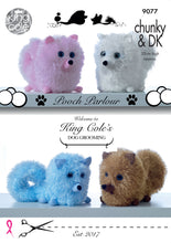 Load image into Gallery viewer, King Cole Tinsel Chunky Knitting Pattern - Pomeranian Dogs (9077)