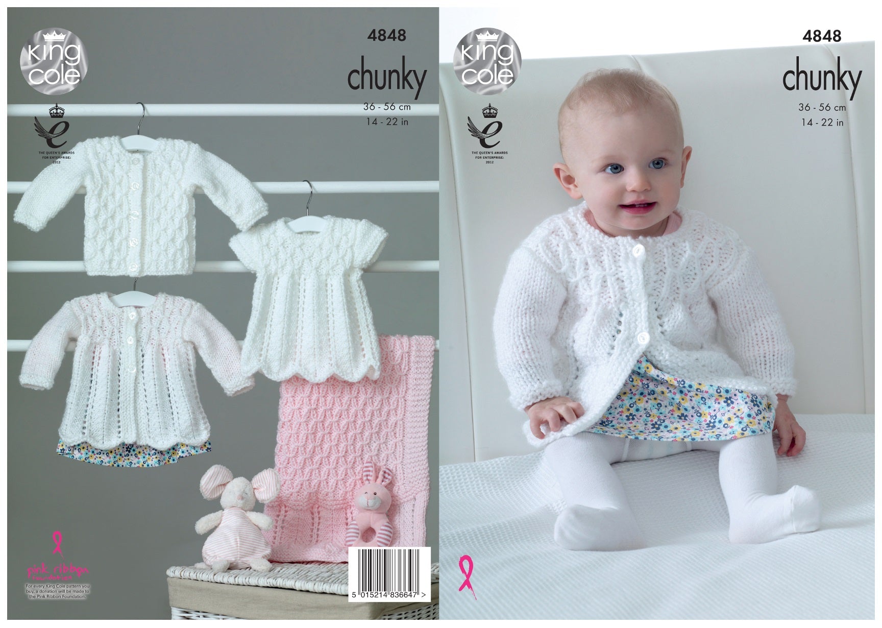 King Cole Chunky Knitting Pattern - Matinee Coat Top Cardigan & Blanket ...