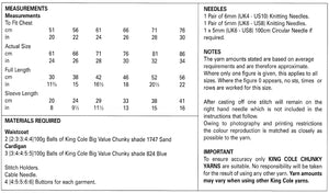 King Cole Chunky Knitting Pattern - Girls Cabled Cardigan & Waistcoat (4700)