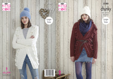 Load image into Gallery viewer, King Cole Chunky Knitting Pattern - Ladies Jackets &amp; Hat (5180)