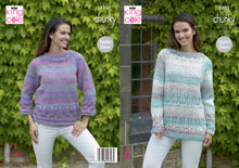 Load image into Gallery viewer, https://images.esellerpro.com/2278/I/170/495/king-cole-chunky-knitting-pattern-ladies-sweater-tunic-5302.jpg