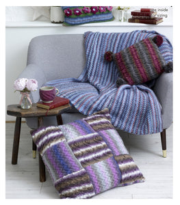 King Cole Chunky Knitting Pattern - Throw & Cushions (5152)