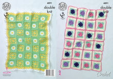 Load image into Gallery viewer, King Cole Crochet Pattern - 3D Flower or Daisy Blankets (4891)