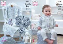 Load image into Gallery viewer, King Cole Double Knitting Pattern - Baby Cardigan Hat &amp; Blanket (5438)