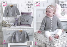 Load image into Gallery viewer, King Cole Double Knitting Pattern - Baby Cardigans &amp; Sweater (5334)