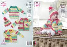 Load image into Gallery viewer, King Cole Double Knitting Pattern - Baby Jacket Cardigan Sweater &amp; Hat (5138)