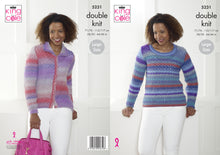 Load image into Gallery viewer, King Cole Double Knitting Pattern - Ladies Sweater &amp; Cardigan (5231)