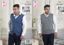 Load image into Gallery viewer, King Cole Double Knitting Pattern - Mens Slipover &amp; Waistcoat (5229)