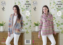 Load image into Gallery viewer, King Cole Double Knitting Pattern - Ladies Jacket Sweater &amp; Scarf (4546)