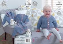 Load image into Gallery viewer, King Cole Double Knitting Pattern - Baby Fisherman Rib Cardigans (4965)