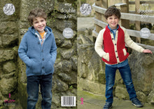 Load image into Gallery viewer, King Cole Double Knitting Pattern - Boys Jacket &amp; Hoodie (4924)