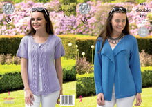 Load image into Gallery viewer, https://images.esellerpro.com/2278/I/124/603/king-cole-double-knitting-pattern-ladies-womens-cardigans-4343.jpg