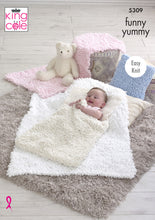 Load image into Gallery viewer, King Cole Funny Yummy Knitting Pattern - Baby Blankets &amp; Sleeping Bag (5309)
