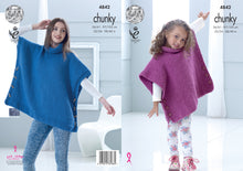 Load image into Gallery viewer, King Cole Chunky Knitting Pattern - Ladies or Girls Tabbards (4842)