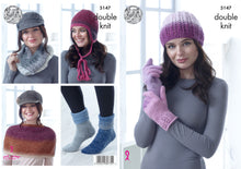 Load image into Gallery viewer, King Cole Double Knitting Pattern - Ladies Winter Accessories (5147)