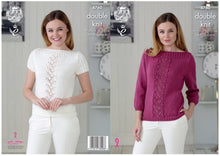 Load image into Gallery viewer, King Cole Double Knitting Pattern - Ladies Boat Neck Sweater &amp; Top (4760)
