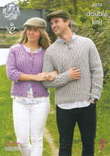 Load image into Gallery viewer, King Cole Double Knit Pattern - Ladies &amp; Mens Cardigan &amp; Sweater (4370)