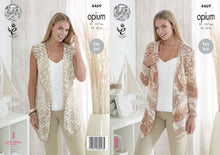 Load image into Gallery viewer, King Cole Opium Knitting Pattern - Ladies Cardigan &amp; Waistcoat (4469)