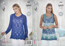 Load image into Gallery viewer, King Cole Opium Knitting Pattern - Ladies Sweater &amp; Top (4467)