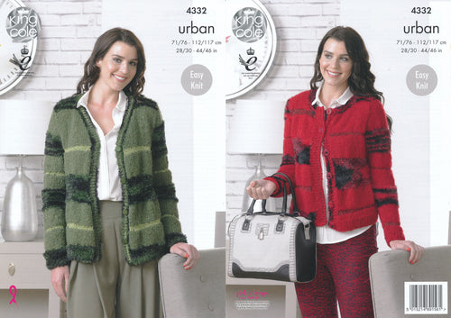 King Cole Urban Knitting Pattern Ladies Cardigans (4332)