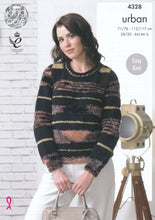 Load image into Gallery viewer, King Cole Urban Knitting Pattern - Sweaters Hat Cowl &amp; Snood (4328)