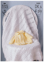 Load image into Gallery viewer, King Cole Knitting Pattern Double Knitting &amp; 4 Ply Baby Matinee Jackets &amp; Shawls