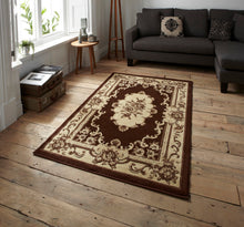 Load image into Gallery viewer, http://images.esellerpro.com/2278/I/105/035/marrakesh-traditional-floral-design-rug-brown.jpg