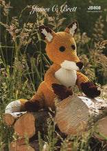 Load image into Gallery viewer, James Brett Chunky Knitting Pattern - Fox (JB808)