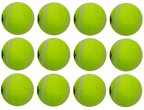 Petface Pack of 12 Tennis Balls Puppy Dog Play Toy (Yellow)