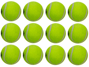 Petface Pack of 12 Tennis Balls Puppy Dog Play Toy (Yellow)