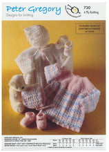 Load image into Gallery viewer, Baby 4 Ply Knitting Pattern  Long Sleeved Angel Top, Bonnet &amp; Shoes (PG 730)