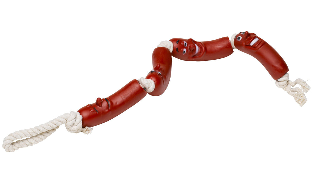 Petface Latex Sausage on a Rope Dog Toy (65cm Long)